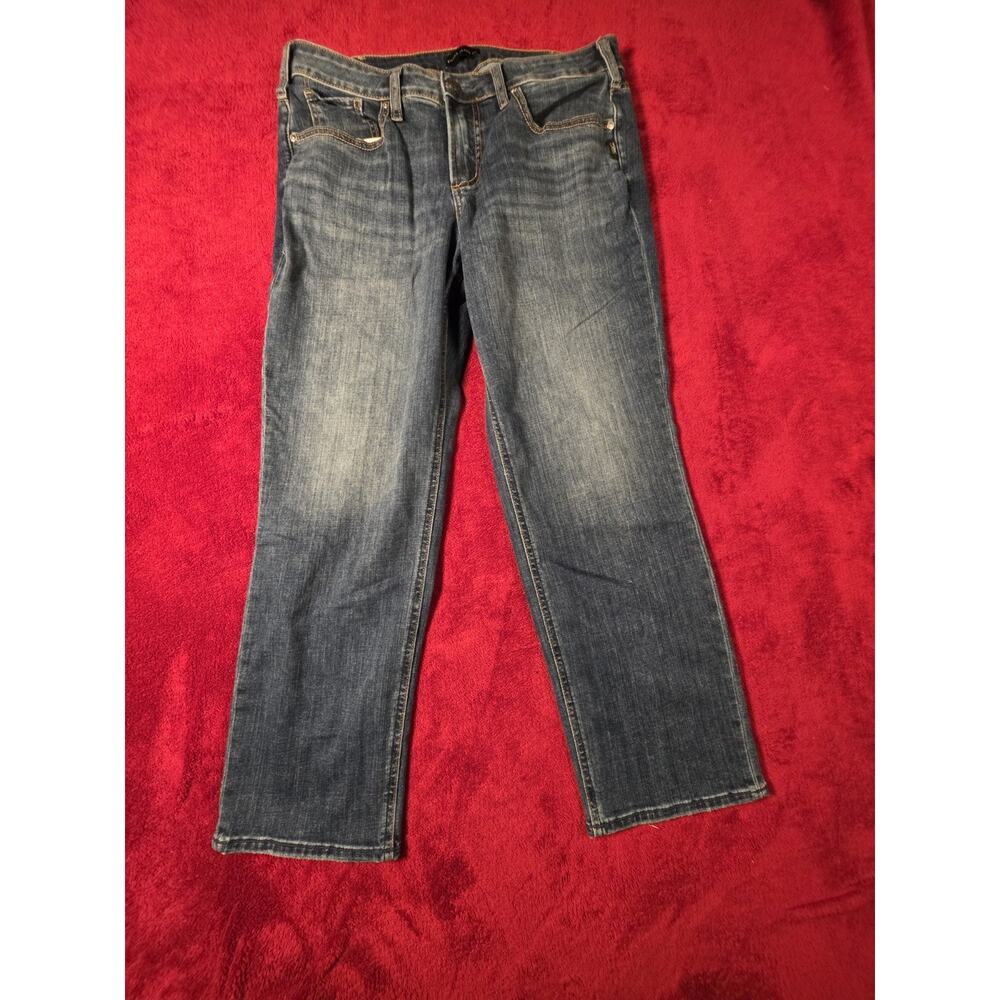 Silver Jeans Co Suki Capri Women’s W33 L23.5 Dark Wash Stretch Denim Jeans